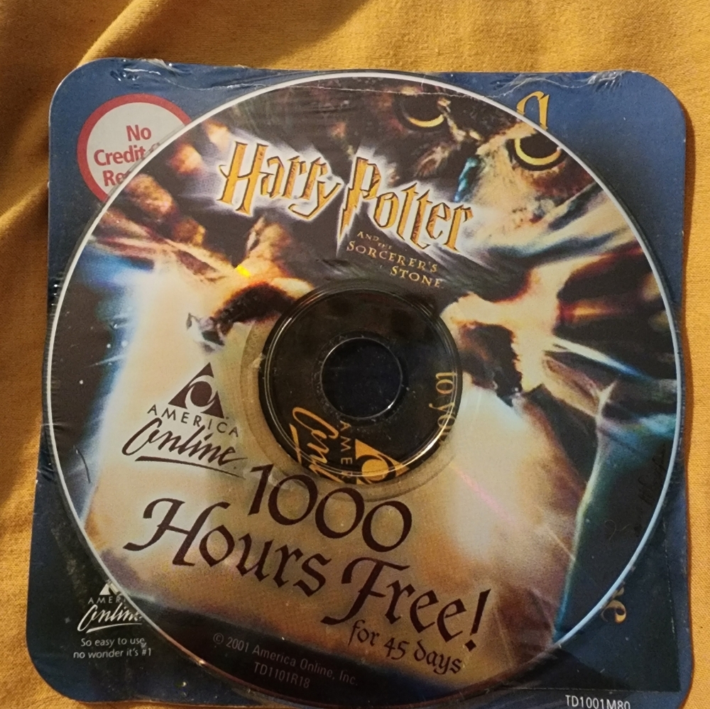 VTG HARRY POTTER America Online Collectible / Install Disc, AOL CD, Blisterpak